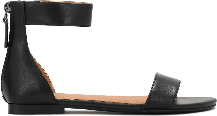 Kazar Platte sandalen met een rits aan de achterkant