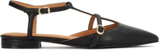 Kazar Platte Semi-Open Pumps met Bandjes