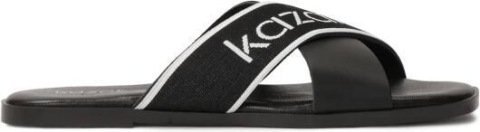 Kazar Platte slides met versierde band