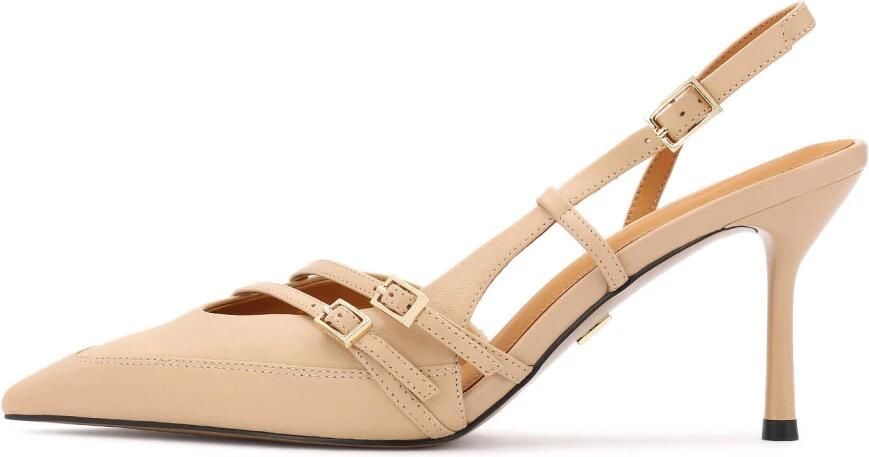 Kazar Beige pumps with open heels - Foto 2