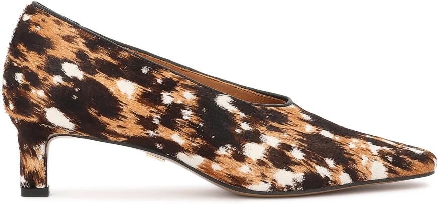 Kazar Pumps van leer met natuurlijke haarafwerking