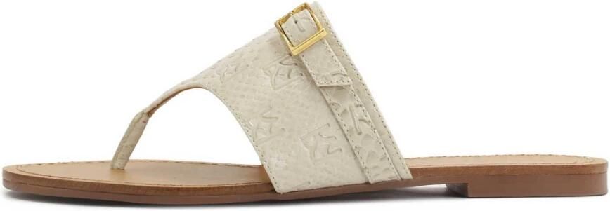 Kazar Embossed leather flat flip flops - Foto 5