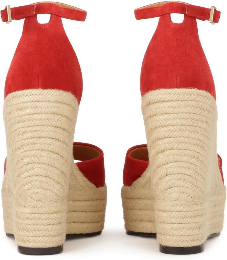 Kazar Rode platform sandalen met hak