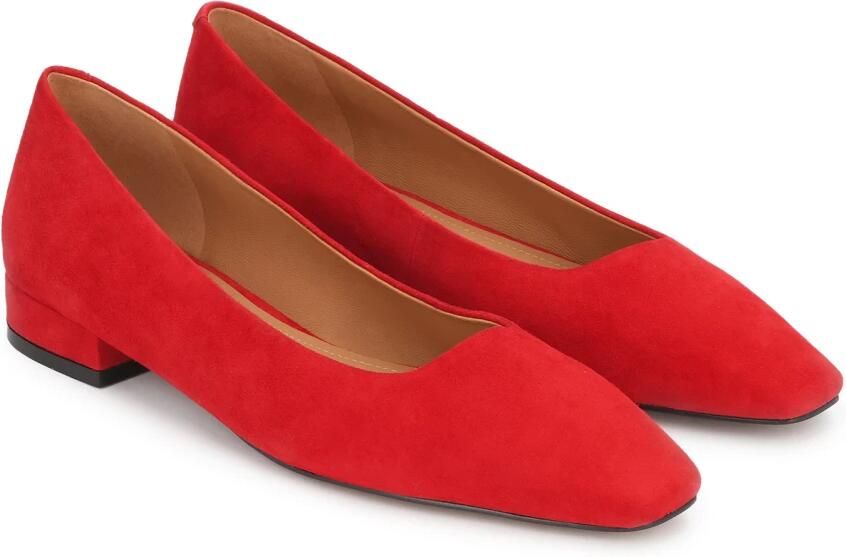 Kazar Rode suède pumps met schuine neus - Foto 3