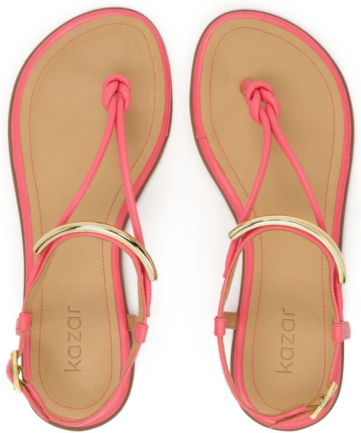 Kazar Roze platte sandalen met metalen versiering - Foto 2