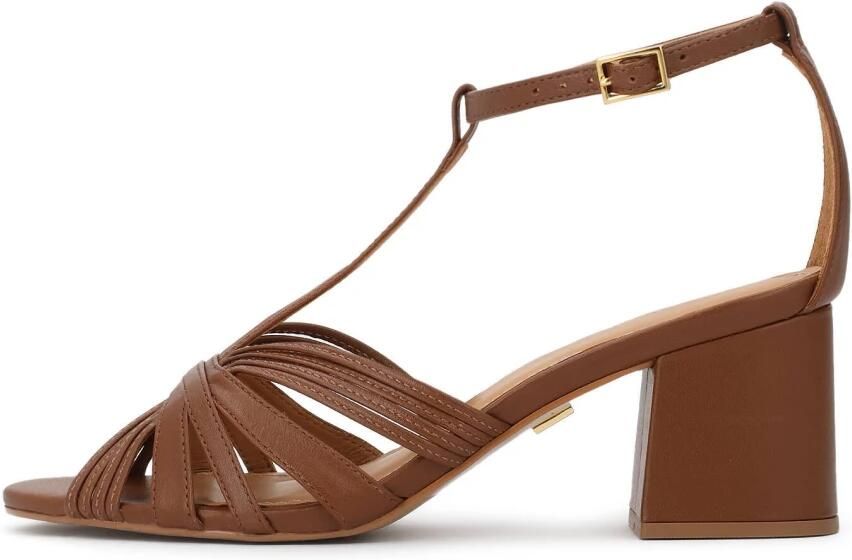 Kazar Brown sandals with a wide heel - Foto 2