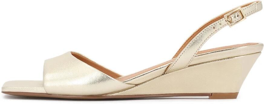Kazar Gold sandals on a low heel in natural leather - Foto 2