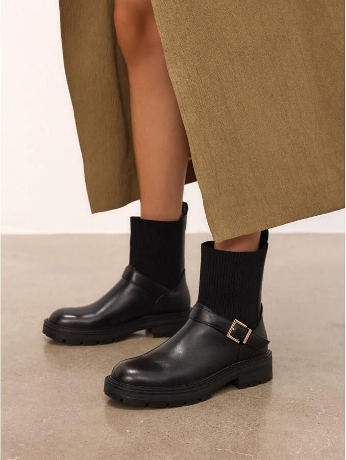 Kazar Slip-on Platte Laars met Riem