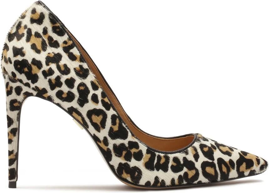 Kazar Stilettohakken met luipaardvlekken.Dit product valt groot uit.