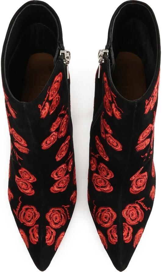Kazar Suède laarzen met geborduurde rode bloe .Dit product valt klein uit. - Foto 2