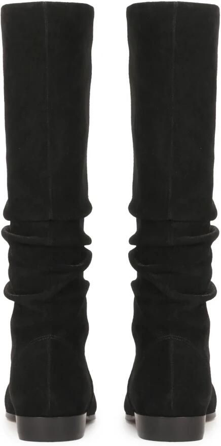 Kazar Suède laarzen op een platte zool