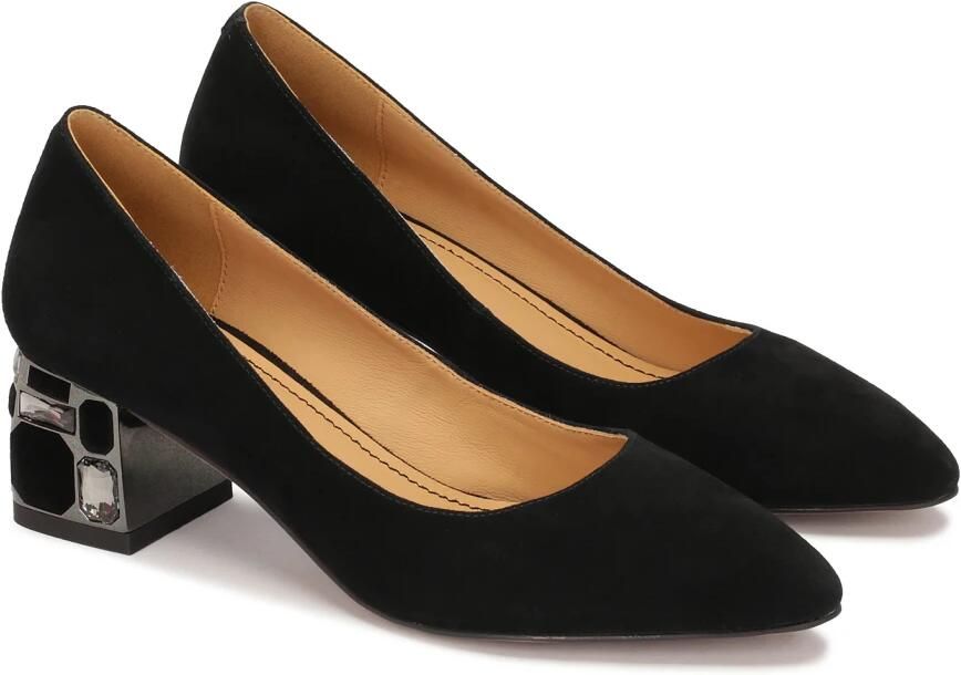 Kazar Suede low pumps with embellished heel - Foto 2