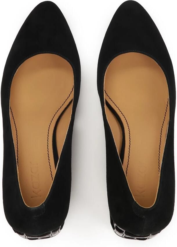 Kazar Suede low pumps with embellished heel - Foto 3