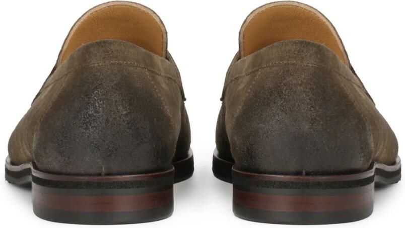 Kazar Suède loafers in khaki kleur