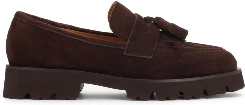 Kazar Suède Loafers met Kwasten en Profielzool