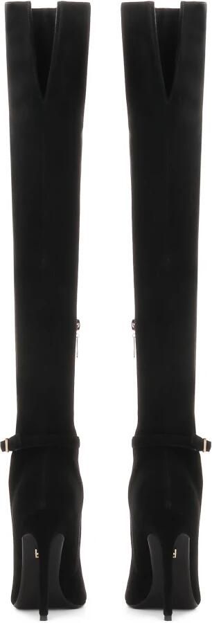 Kazar Suède overknee laarzen op een hoge stilettohak
