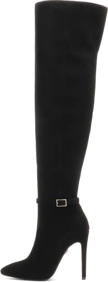 Kazar Suède overknee laarzen op een hoge stilettohak.Dit product valt klein uit. - Foto 2