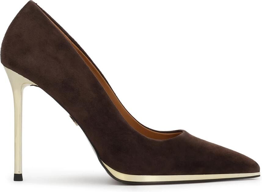 Kazar Suède Pumps met Metalen Hak