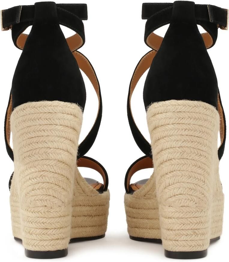 Kazar Suède sandalen op anker met jute koord