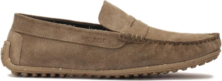 Kazar U-gestikte suède mocassins.Dit product valt groot uit.