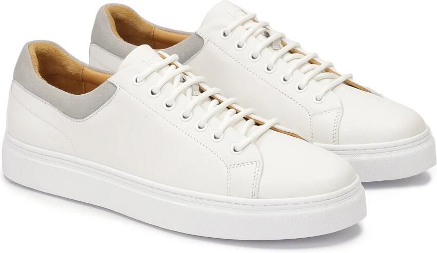 Kazar White sneakers with grey heel counter - Foto 3