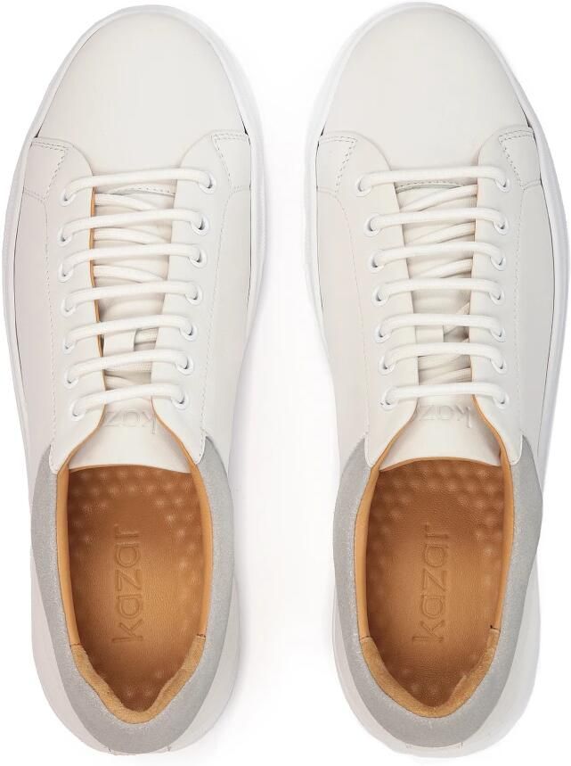 Kazar White sneakers with grey heel counter - Foto 2