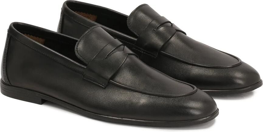 Kazar Veelzijdige zwarte leren loafers Ternin