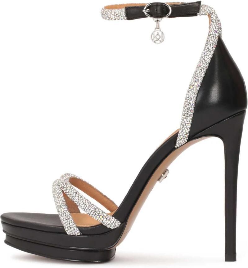 Kazar Verhoogde Platform Zwarte Leren Sandalen.Dit product valt klein uit. - Foto 2