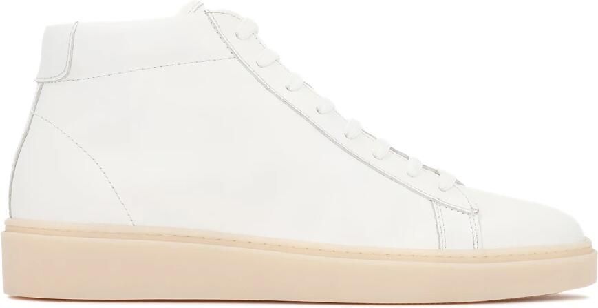 Kazar Witte sneakers van echt leer met een high-top design