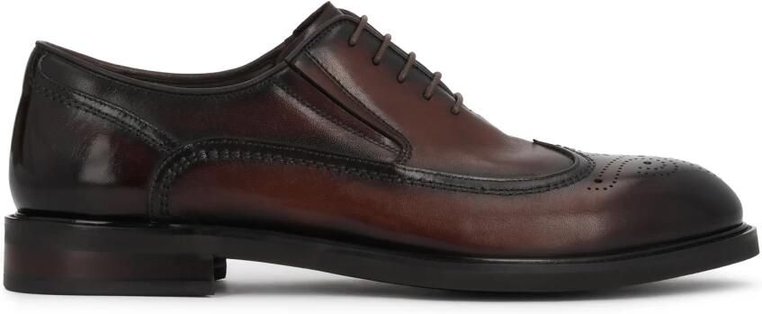 Kazar Brown shoes with brogue decoration