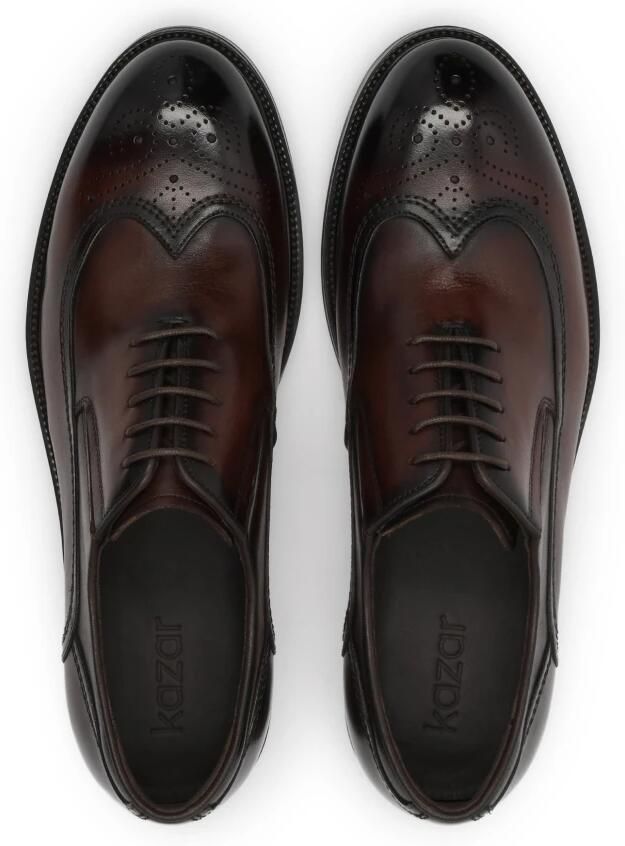 Kazar Brown shoes with brogue decoration - Foto 2