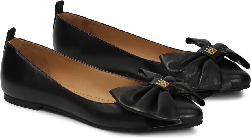 Kazar Zwarte ballerina's met grote strikken