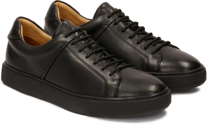 Kazar Zwarte casual leren sneakers