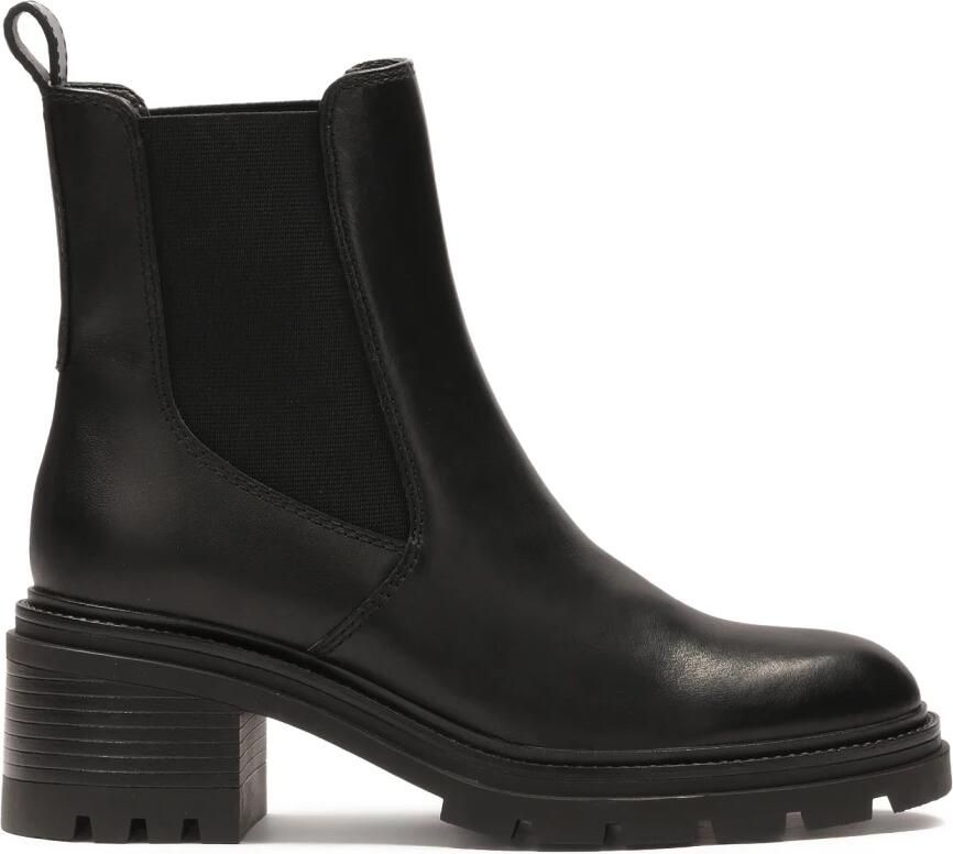 Kazar Zwarte Chelsea-laarzen met brede hakken.Dit product valt klein uit.