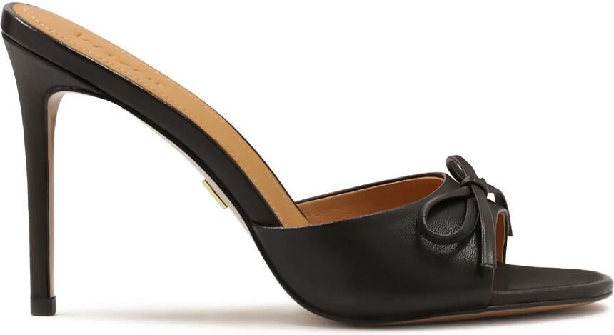 Kazar Zwarte flip-flops op een hoge stilettohak.Dit product valt klein uit.