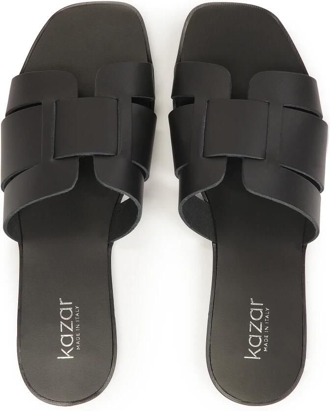 Kazar Zwarte flip-flops op een platte zool - Foto 2
