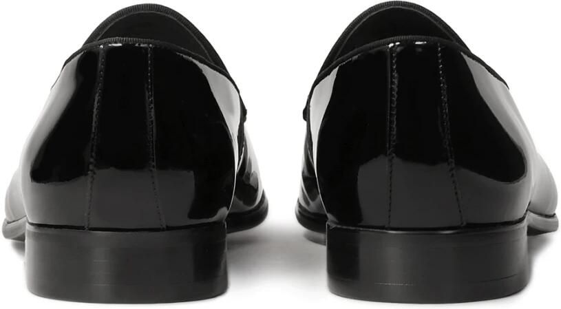 Kazar Zwarte gelakte loafers met een clutch