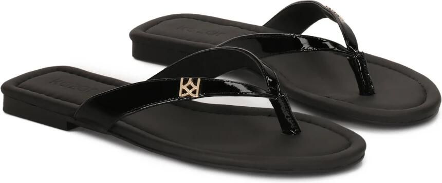 Kazar Zwarte Gelakte Slippers - Foto 5