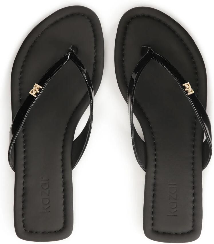 Kazar Zwarte Gelakte Slippers - Foto 2