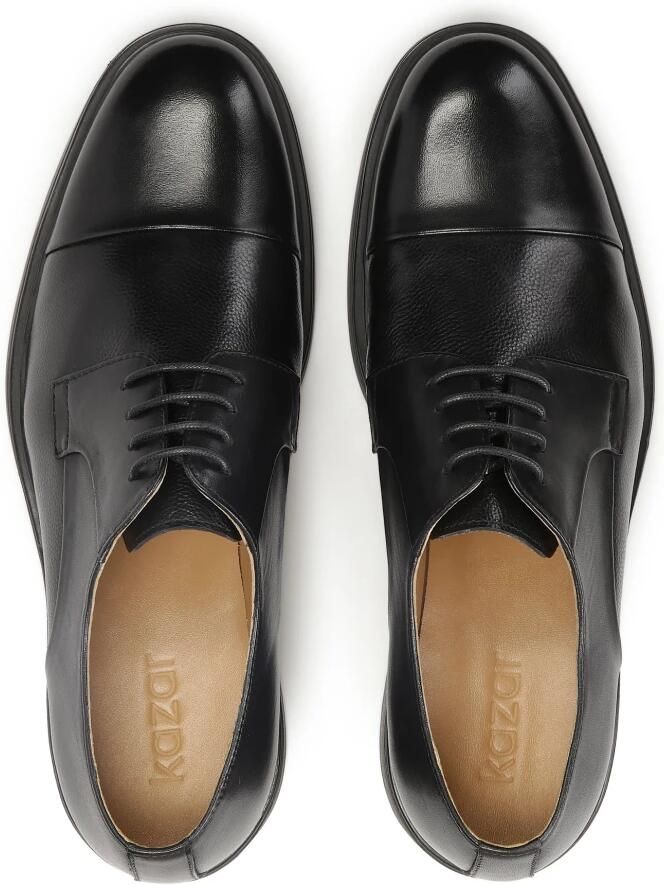 Kazar Zwarte halfhoge laarzen met overlappende tenen