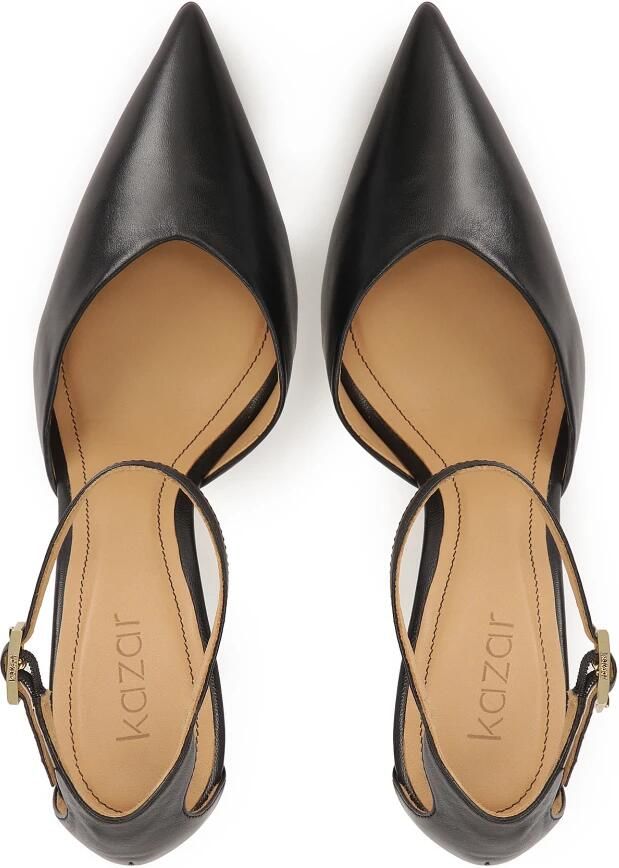 Kazar Zwarte halfopen leren pumps.Dit product valt groot uit. - Foto 4