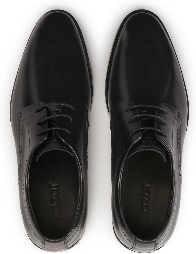 Kazar Zwarte herenschoenen met decoratieve perforatie - Foto 2