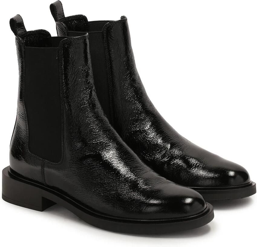 Kazar Zwarte kreukel-effect pantoffels.Dit product valt groot uit. - Foto 2