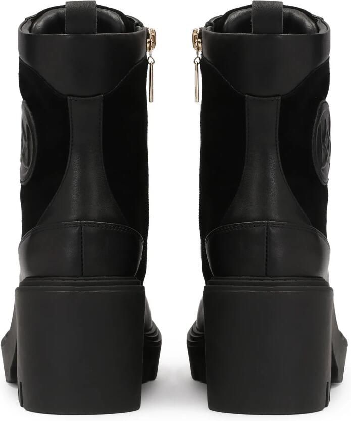 Kazar Zwarte laarzen met hak en profielzool