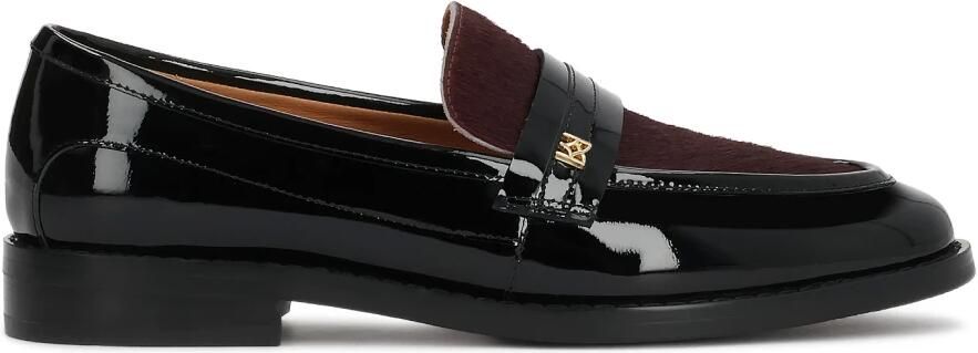 Kazar zwarte lakschoenen met natuurhaar inzet