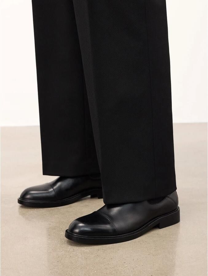 Kazar Zwarte leren Chelsea laarzen