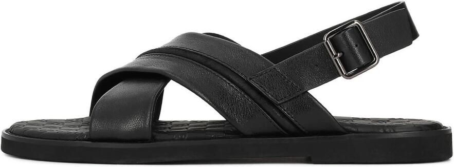 Kazar zwarte leren herensandalen met gekruiste banden - Foto 2