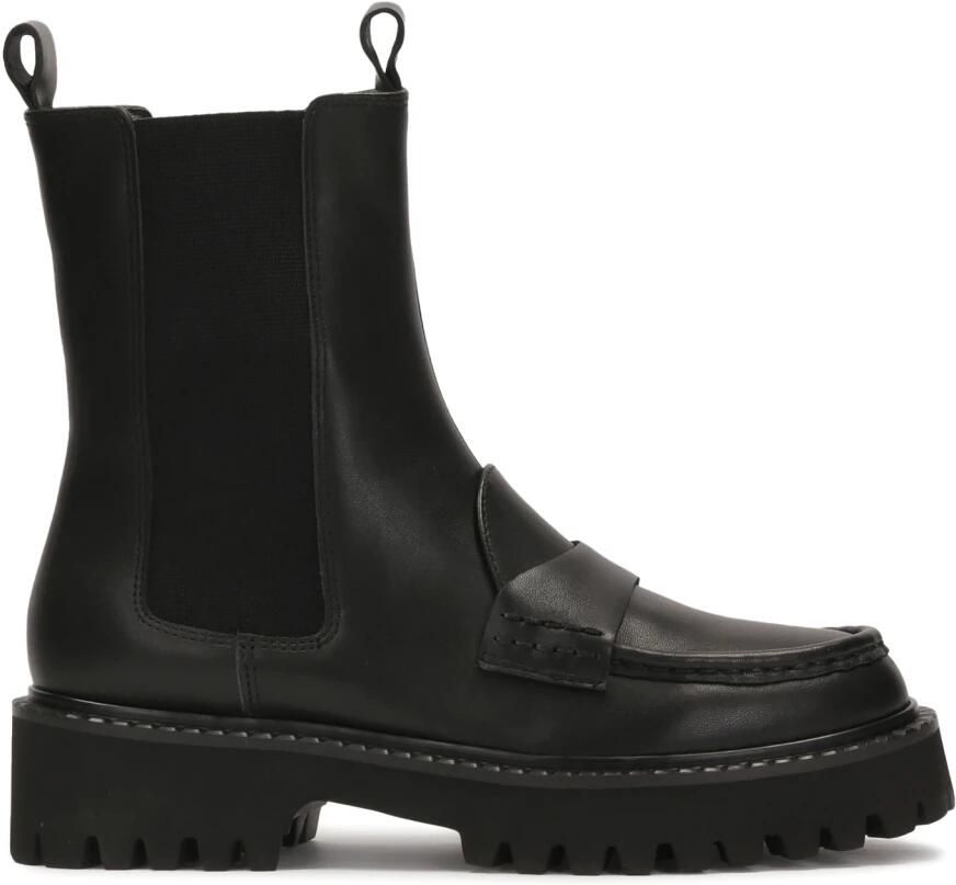 Kazar Zwarte leren loafers.Dit product valt groot uit.