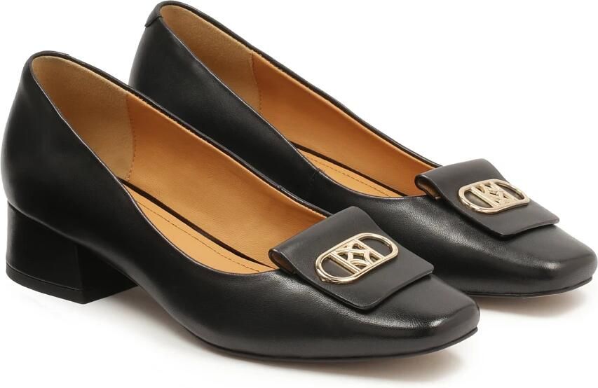 Kazar Zwarte leren pumps met een comfortabele hak - Foto 3