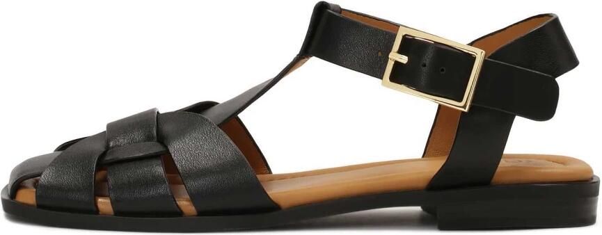 Kazar Zwarte leren sandalen